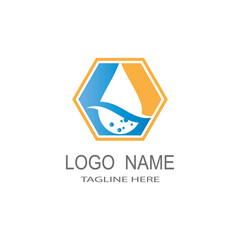 Water drop Logo Template vector illustration design