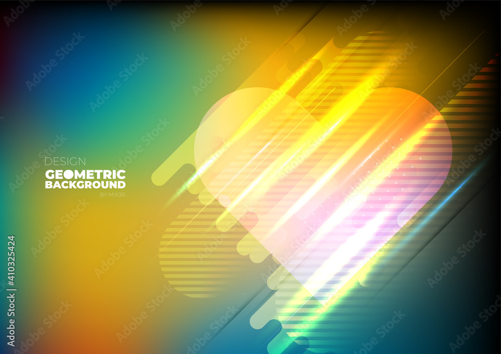 Poster technology background color vector for web and design