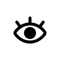 Eye vector icon. Isolated single eye sign. Interface symbol