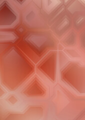 Layers of colorful and vibrant geometrical shapes. Digital illustration of a tech layout. Futuristic design template.