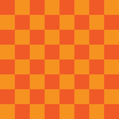 Chessboard pattern in yellow orange and flame color