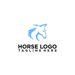 luxury horse simple logo template