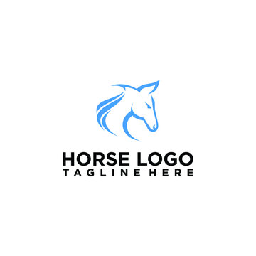 luxury horse simple logo template
