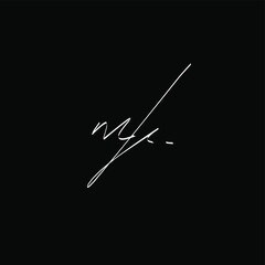 MK m k Initial handwriting creative fashion elegant design logo Sign Symbol template vector icon