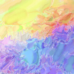 Handmade surreal abstract pattern watercolor. Modern artistic painting. 2d illustration. Texture backdrop painting mix. Creative wall art. Contemporary art.