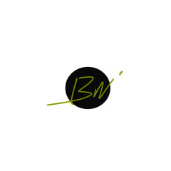 BN b n Initial handwriting creative fashion elegant design logo Sign Symbol template vector icon