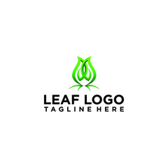 natural leaf logo design template