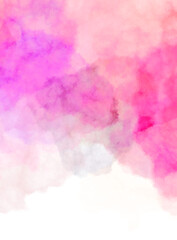 Watercolor painted background with blots and splatters. Brush stroked painting. 2D Illustration.