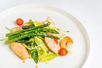 seafood salad with shrimps and fish