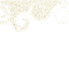 Gold Glitter Stars. Luxury Shiny Confetti.