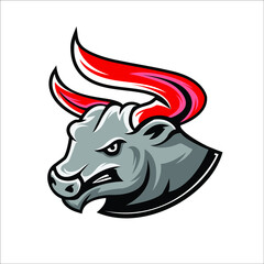 bull vector illustration with details