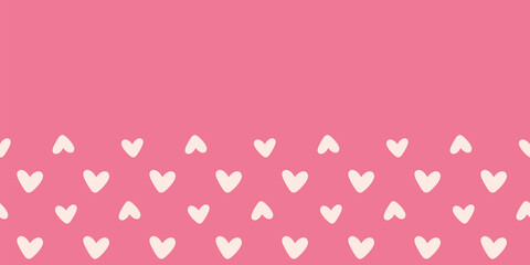 Valentine Love Heart Frame Border Seamless Pattern