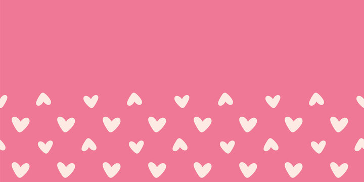 Valentine Love Heart Frame Border Seamless Pattern