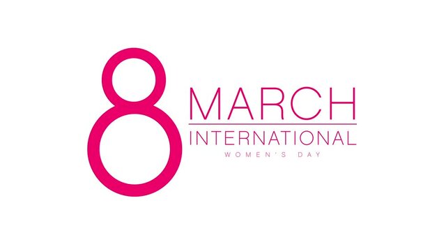 March 8- women's day international celebration animation