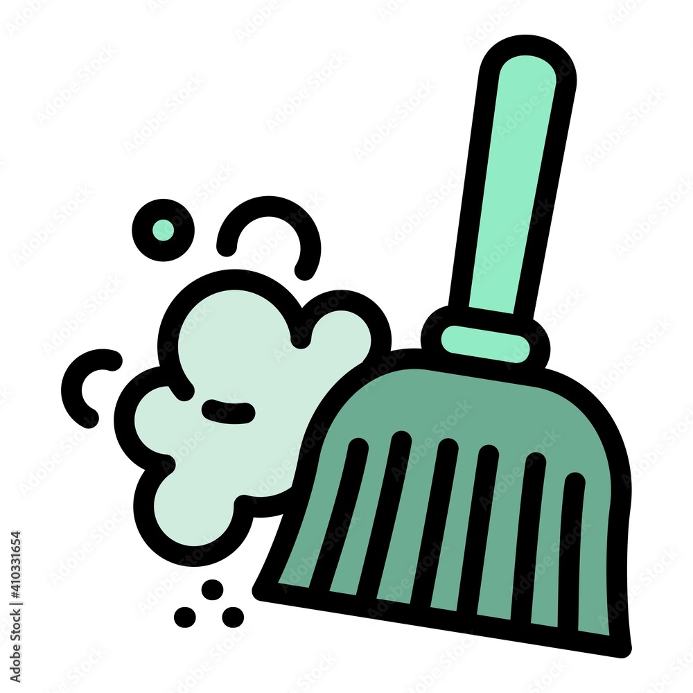 Poster clean brush icon. outline clean brush vector icon for web design isolated on white background