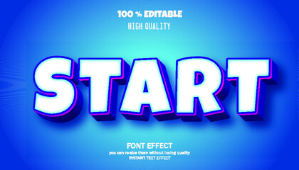 Modern font effect for banner or sticker, editable font