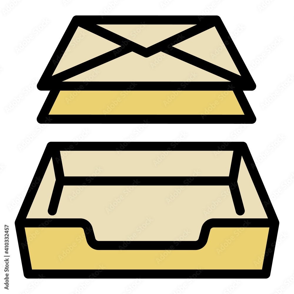 Poster postman box icon. outline postman box vector icon for web design isolated on white background