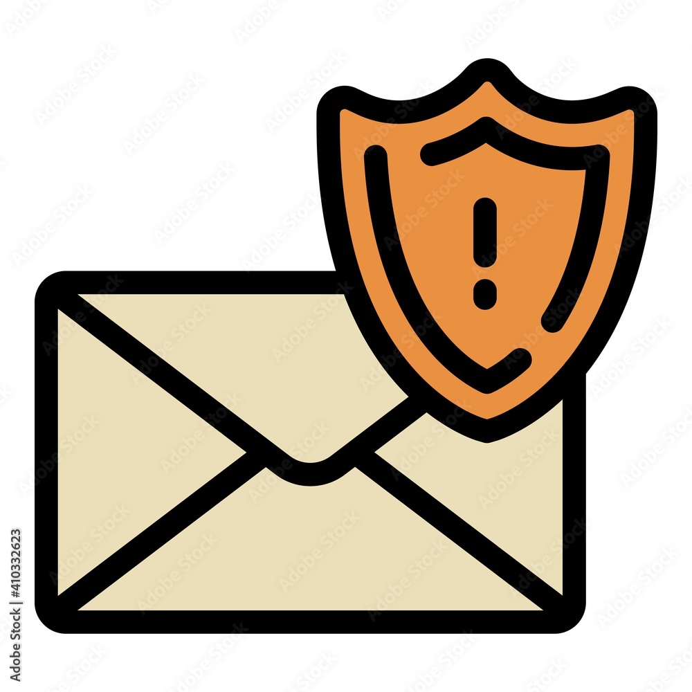 Aufkleber secured mail icon. outline secured mail vector icon for web design isolated on white background