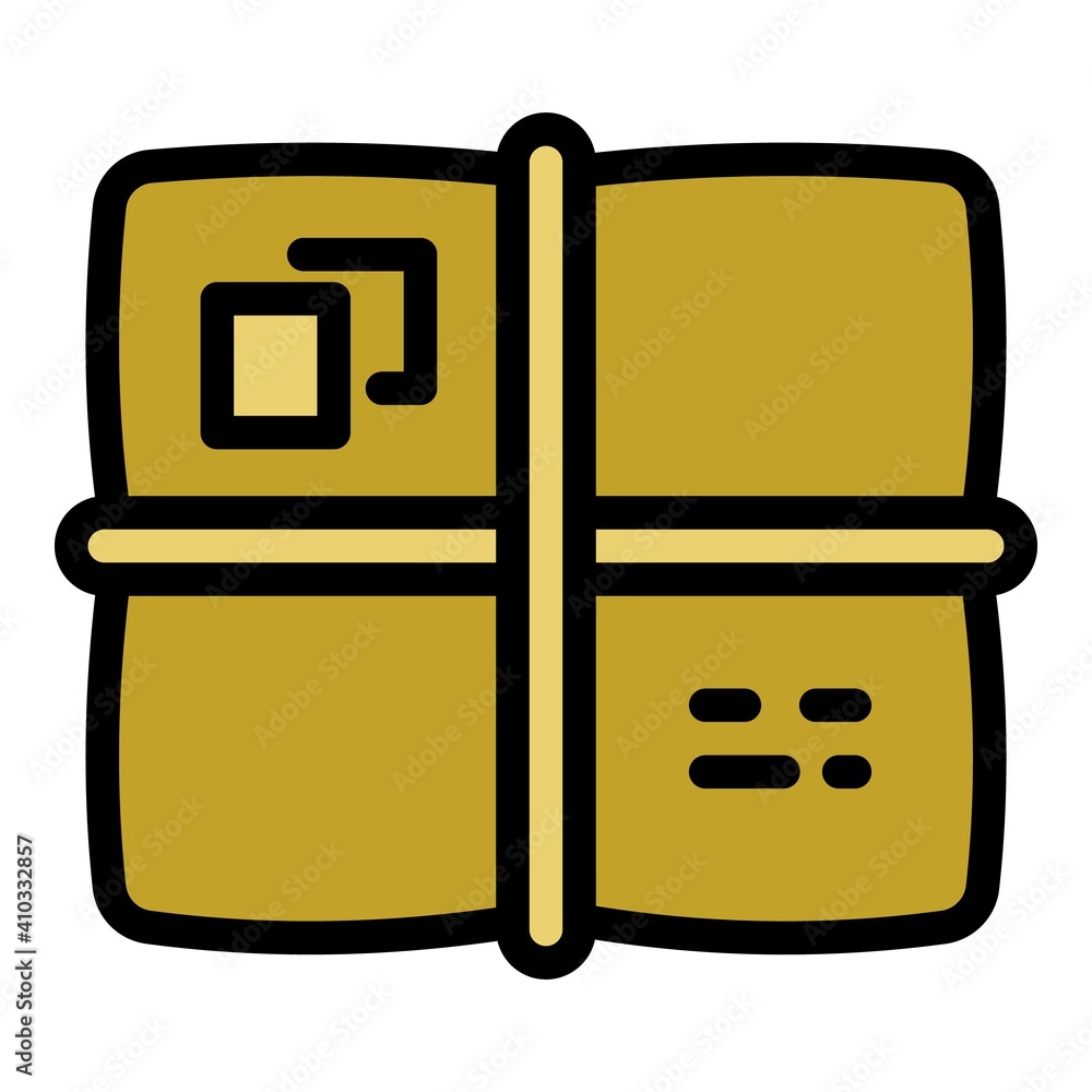 Poster parcel box icon. outline parcel box vector icon for web design isolated on white background