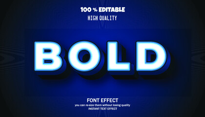 Modern font effect for banner or sticker, editable font