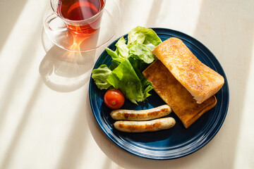朝食ライススタイル　トースト