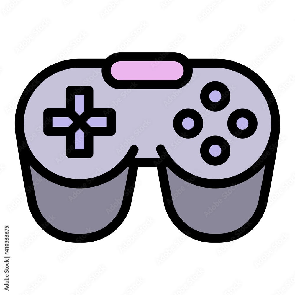 Poster game joystick icon. outline game joystick vector icon for web design isolated on white background