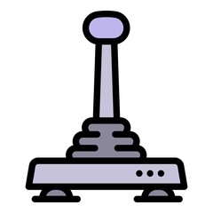 Controller joystick icon. Outline controller joystick vector icon for web design isolated on white background