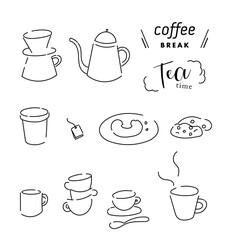 コーヒー、カフェのベクターイラスト