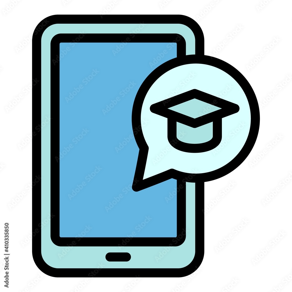 Poster interactive learning tablet icon. outline interactive learning tablet vector icon for web design iso
