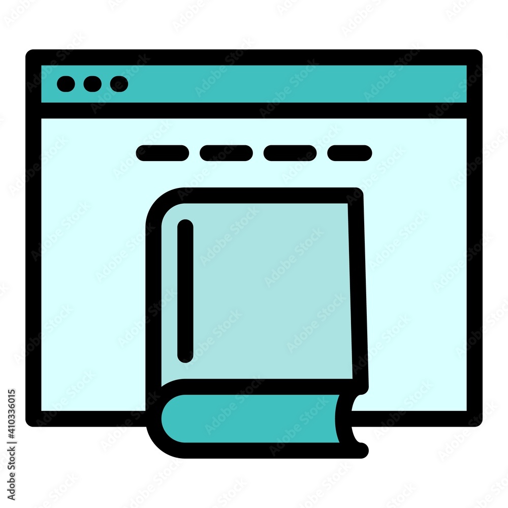 Poster interactive learning web page icon. outline interactive learning web page vector icon for web design