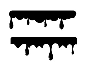 Dripping fluid effect. A vector art showing dripping effect on viscous fluid.