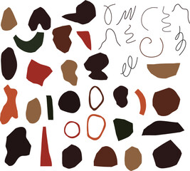 Abstract Element and Background for Print art