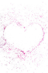 Greeting card with hearts sprinkles confetti