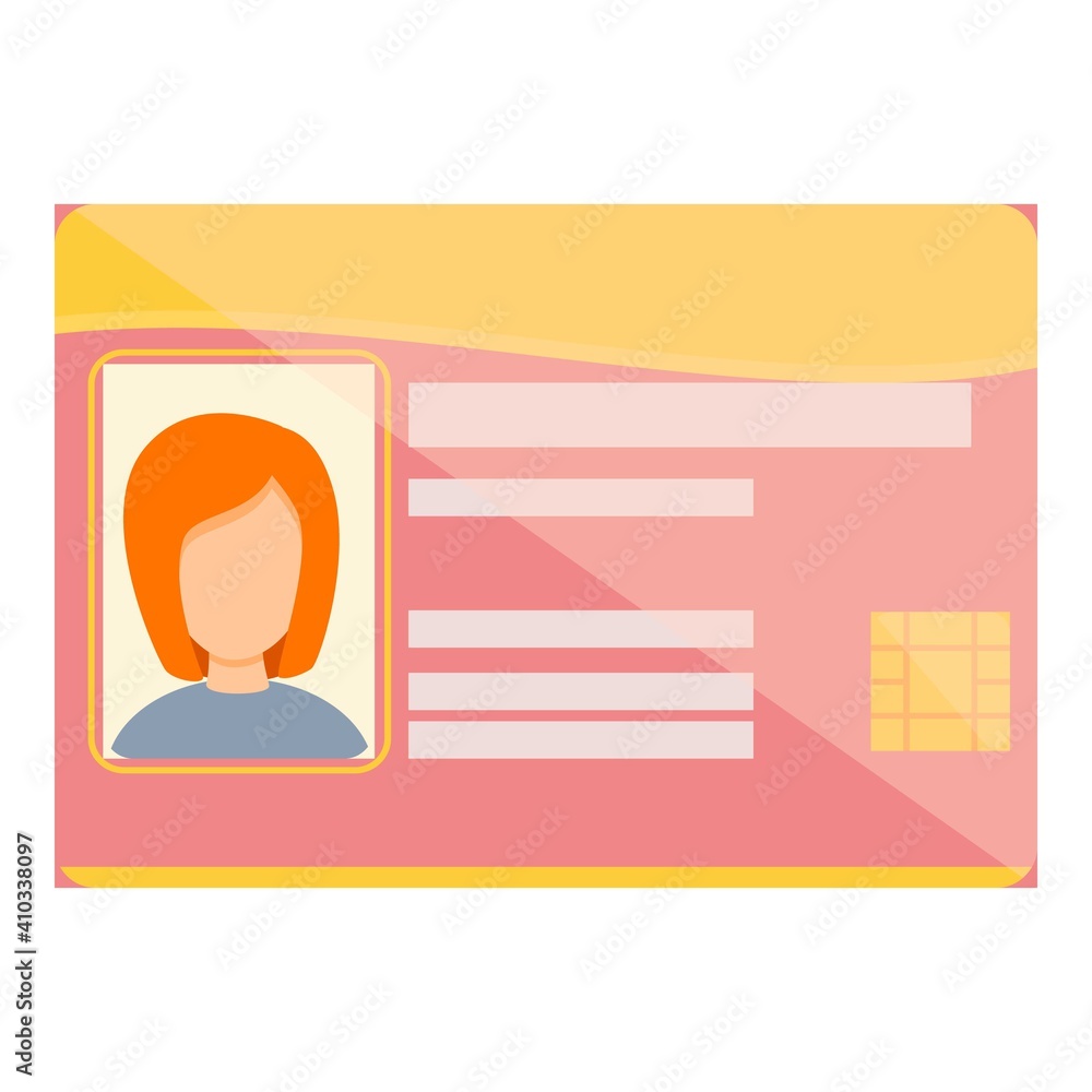 Poster id card access icon. cartoon of id card access vector icon for web design isolated on white backgrou