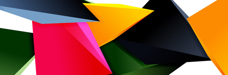 Triangle mosaic abstract background, 3d triangular low poly shapes. Geometric vector illustration for covers, banners, flyers and posters and other