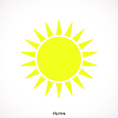 Sun icon. Trendy vector summer symbol.