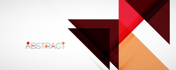 Fototapeta premium Set of vector triangle geometric backgrounds. Vector illustration for covers, banners, flyers and posters and other designs