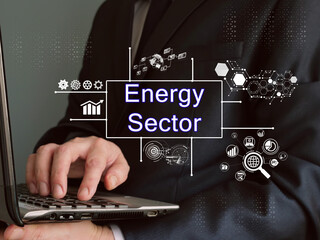  Energy Sector inscription on the piece of paper.