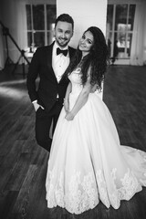 cute young couple at the wedding