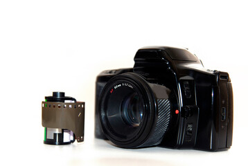 Camara reflex y carrete