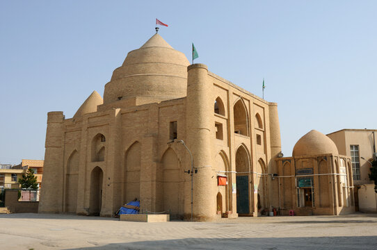 Cil Duhteran Mausoleum was built in 1054 during the Great Seljuk period. The brick decorations in the tomb are striking. Damgan, Semnan, Iran.