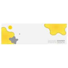 banner template design yellow grey color
