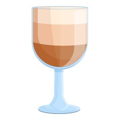 Latte beverage icon. Cartoon of latte beverage vector icon for web design isolated on white background