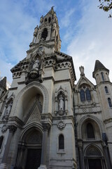 Fototapeta premium the church Sainte Perpetue in Nimes, Occitanie, France, November