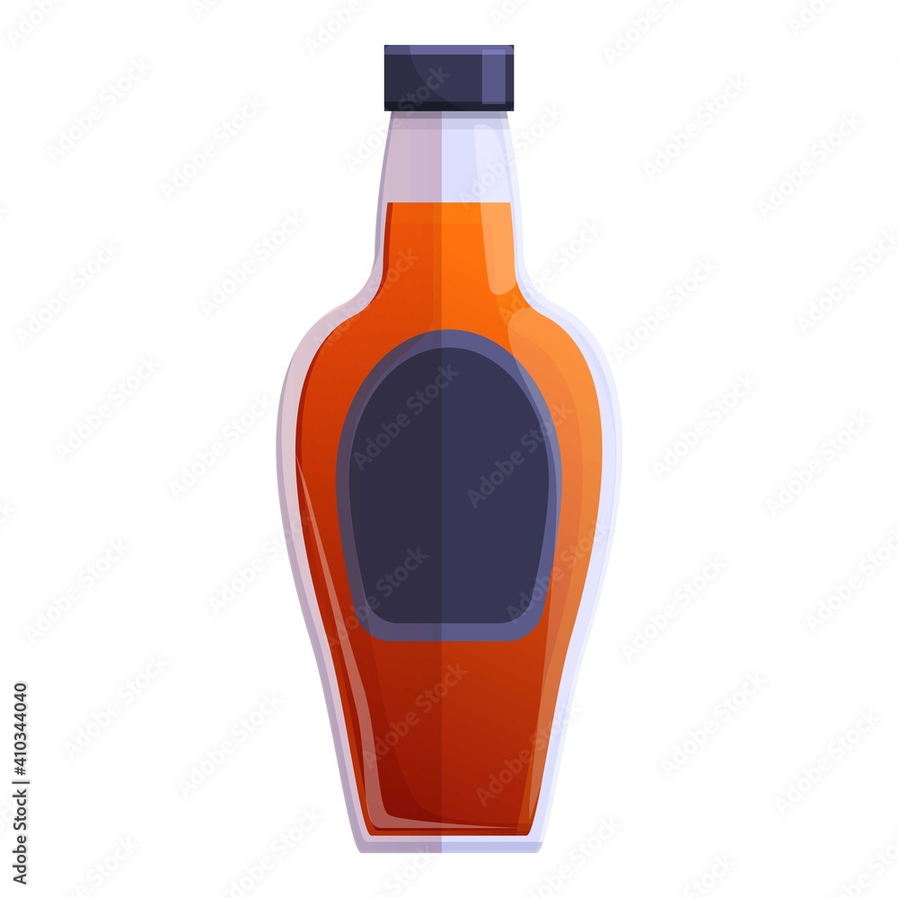 Poster bourbon cask bottle icon. cartoon of bourbon cask bottle vector icon for web design isolated on whit