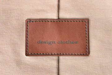 Leather clothing label