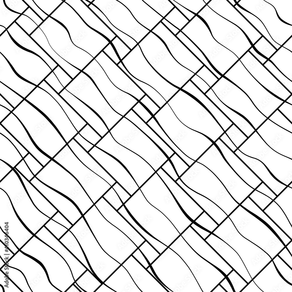 Poster abstract diagonal lines. seamless pattern line. monochrome geometric design for prints. repeated mod