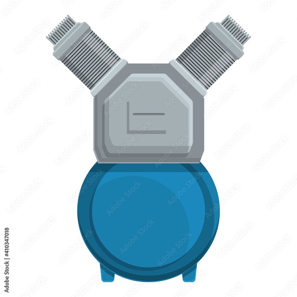 Poster cylinder compressor icon. cartoon of cylinder compressor vector icon for web design isolated on whit