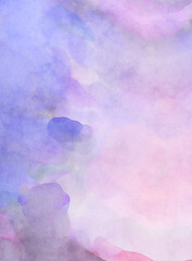 Soft watercolor wallpaper. Artistic painting with softly brushed colors. Pastel colors dabbed background. Painted abstract wall art.