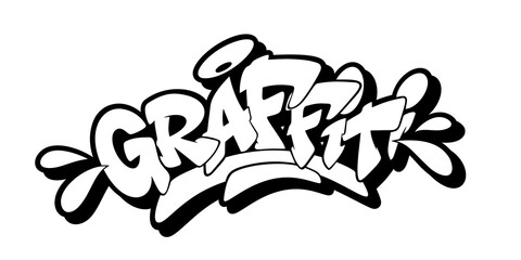 Graffiti font in graffiti style. Vector illustration. © Yevhen